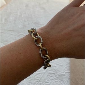 David Yurman SS/18KY 7.5” Large Oval Link Chain